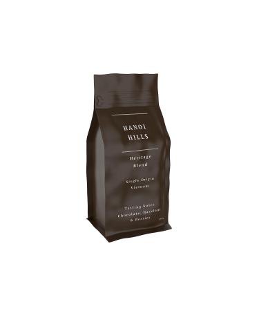 Hanoi Hills Heritage Blend Vietnamese Coffee beans 100% Robusta Coffee Beans Speciality Coffee Beans Roasted In Vietnam Chocolate Hazelnut and Berries Tasting Notes 250g