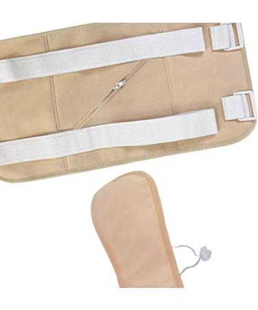 Fenteer Castor Oil Compress - 2 Pieces Adjustable Elastic Band Washable Sleep Aid Khaki Color - Anti-Oil Output - Buy Online on GoSupps.com