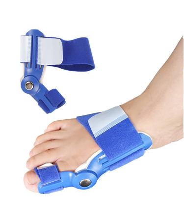 Oiakus bunion corrector for women 2PCs hallux valgus corrector large toe joint adjustable large toe pain relief for women men support during the day night blue
