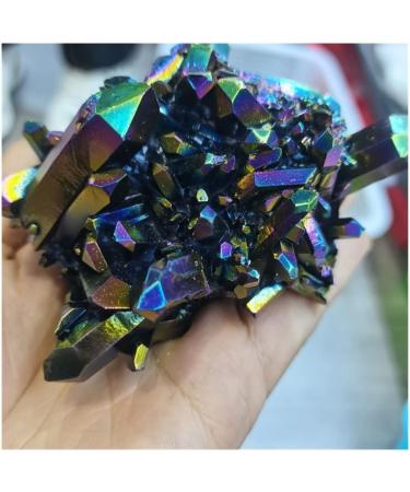 Crystal Natural Colorful Crystal Cluster Seven Rainbows Electroplating Crystal Stone Home Craft Decorations Can be Used for JIZTGEDM (Size : 100-150g) - Buy Online on GoSupps.com