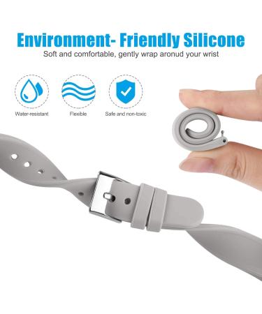 5 Pack Slim Silicone Bands for Fitbit Versa 2 / Versa / Versa Lite - Small Black/Gray/White/Wine Red/Navy Blue - Replacement Wristbands for Women and Men - Buy Online on GoSupps.com
