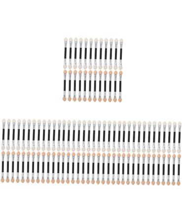DRESSOOS 96 Pcs Latex Eye Shadow Stick Double Ended Makeup Brush Eyelid Applicator Makeup Applicator Aluminum