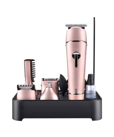 Hair Clippers for Men Professional Hair Cutting Kit Cordless Trimmer 3 Guide Combs for Barbers and Stylists (Color : Pink)