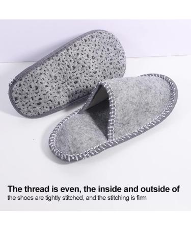 Fleece Felt Guest Slippers Set - 6 Pairs Non-Slip Washable Spa Slippers for Men | Ideal for Family & Hotel Travel - Buy Online on GoSupps.com