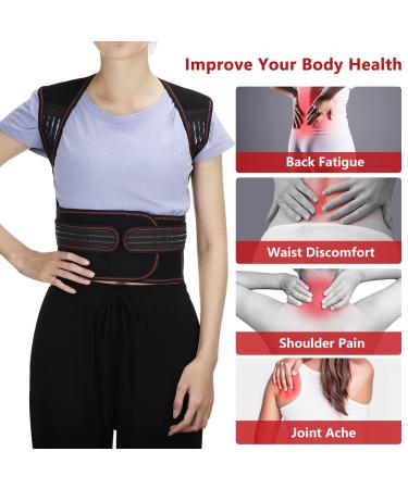 Tourmaline Self-Heating Magnetic Therapy Waist Back Shoulder Posture Corrector Brace for Pain Relief - Buy Online on GoSupps.com
