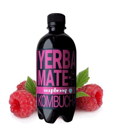 Yerbee Yerba Mate Kombucha Tea Raspberry 400 ml Pilz Drink 100 Natural Fermented Tea Drink Green Tea with Living Kombucha Culture Raspberry 400ml