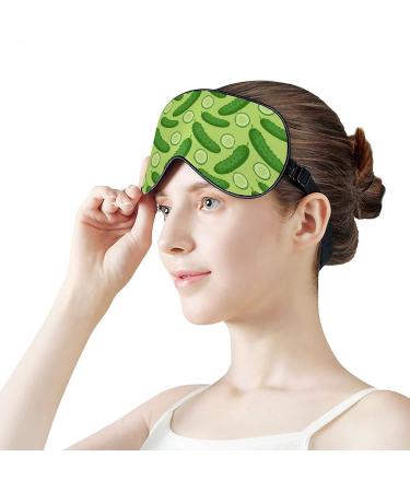 Dill Pickles Sleeping Blindfold Mask | Cute Eye Shade & Funny Night Cover with Adjustable Strap for Men & Women - Shop Internationally - Buy Online on GoSupps.com