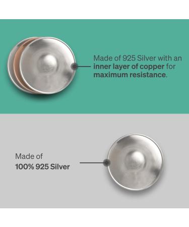 Love Noobs XL Trilaminate Silver Nipple Shields for Breastfeeding - Nickel-Free 925 Grade Cups to Protect and Soothe Nursing Nipples - Buy Online on GoSupps.com