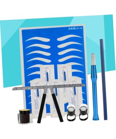 Beatifufu Practice Skin Kit Blue Manual Pencil Positioning Cup Pigment Practice Ruler Dark Pen Rings Skin Three-point Coffee - Buy Online on GoSupps.com