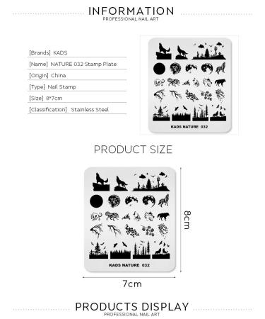 KADS Nail Stamping Plate NA032 - Nature Image Design for DIY Nail Art - Buy Online on GoSupps.com