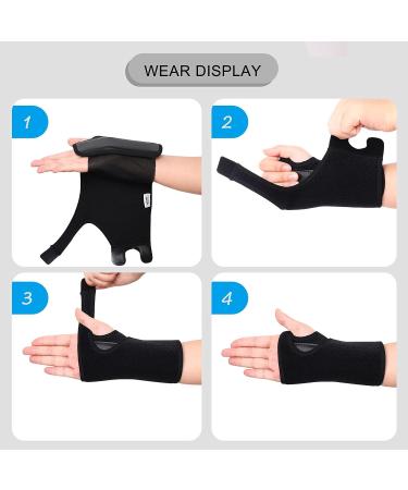 TXJ Sports Carpal Tunnel Wrist Brace - Night Support for Ulnar Wrist Pain Relief | Left/Right Hand | Adjustable Hand Brace for Men & Women - Buy Online on GoSupps.com