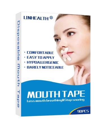 linhealth Linhealth Mouth Tape for Sleeping 90 Count, Sleep Strips for Sleep Apnea, Advanced Gentle Anti Snoring Devices for Less Mouth Breathing, Sleep Tape for Your Mouth for Snoring Reduction