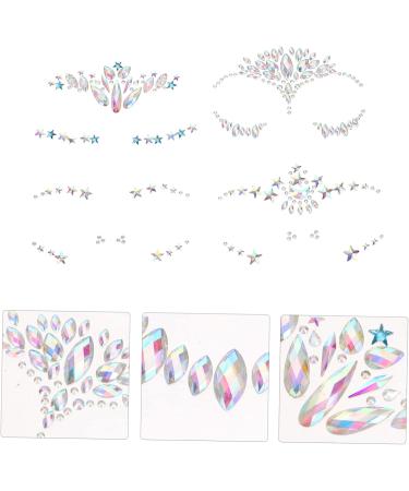 4 Sheets Face Stickers Rhinestones Makeup Stickers Nail Stickers for Nail Art Diamond Facial Sticker Nail Art Stickers Face Gems Facial Decors Stickers Face Jewels Eye Gems Acrylic Mikinona - Buy Online on GoSupps.com