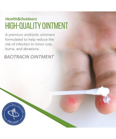 HEALTH & OUTDOORS Bacitracin Ointment First Aid 50 Count .9g Packets - for Cuts Burns Abrasions Wounds and Scrapes - Buy Online on GoSupps.com