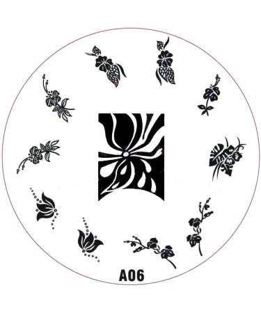 ++SPECIAL ITEM++ Stamping stencil A-Series: A06 Flowers