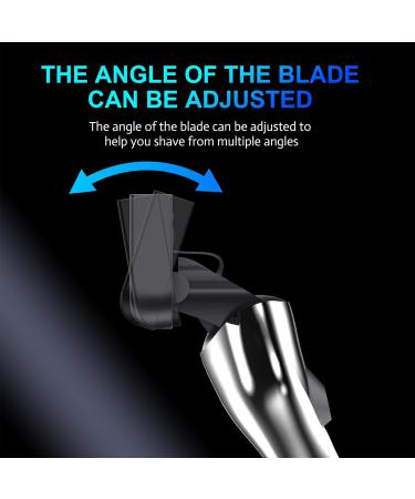 Premium Men's Travel Razor with Foldable Magnetic Handle & Stand | 2 Blade Refills Included - Buy Online on GoSupps.com
