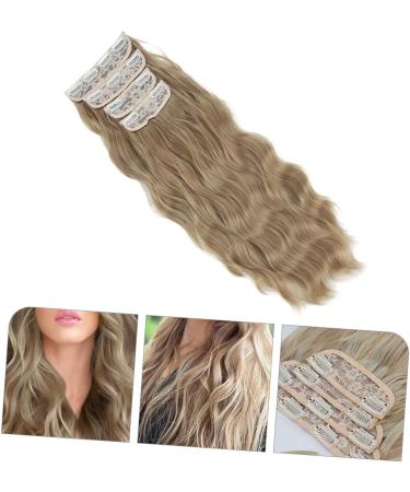 Beavorty hair extension set of four highlights blonde clip in hair extensions 6d hair extensions light brown hair extensions hairpieces hair toppers Miss High temperature wire wig curls - Buy Online on GoSupps.com