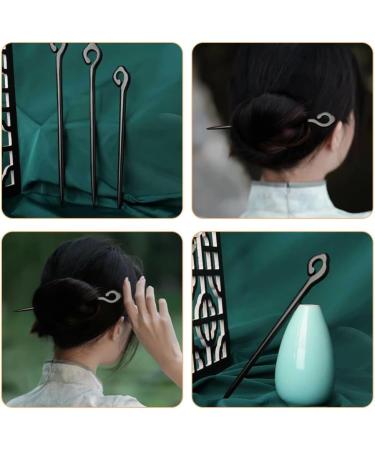 Beaupretty Wooden Hair Sticks Chinese Chopstick Hair Pins Retro Hair Sticks Hair Bun - Buy Online on GoSupps.com