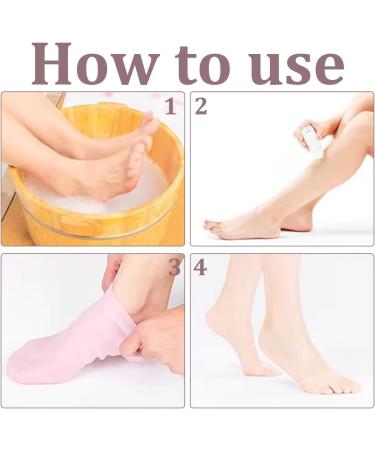 NHPY Silicone Socks for Women - 3 Pairs Anti-Slip Aloe Moisture Socks for Dry Cracked Feet - Buy Online on GoSupps.com