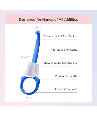 BITE ME 12 Pack Reusable 2 in 1 Clear Aligner Seating and Removal Tool Assorted Colors - Buy Online on GoSupps.com