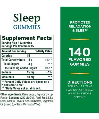 Nature's Bounty 10 mg Melatonin - Blueberry - 140 Vegetarian Gummies - Buy Online on GoSupps.com