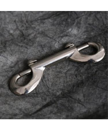 JLEivvi 2 Pcs Double Ended Lead for Dogs Bolt Snap Hooks Zinc Alloy Double End Clip Silver Diving Clip Trigger Snaps for Diving Dog Leash Key Chain Horse Tack Pet Feed Buckets - Buy Online on GoSupps.com