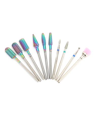 Professional Manicure Drill Set - Stainless Steel Nail Lathe with 10 Art Grinding Heads for Dead Skin & Polishing - Buy Online on GoSupps.com