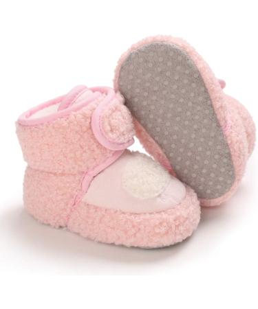 MASOCIO Baby Sheep Booties - Infant Soft Sole Warm Boots (Pink, 0-6 Months) - Buy Online on GoSupps.com