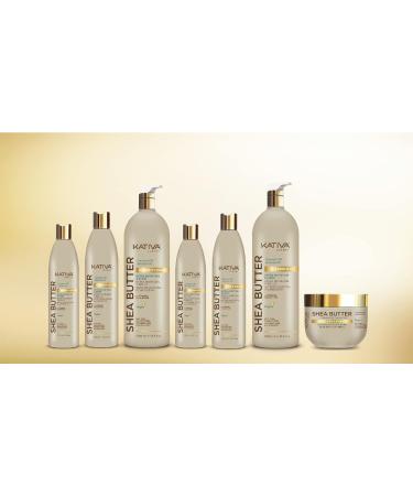 KATIVA Kativa Luxury Shea Butter Coconut Oil and Marula Conditioner | Extra Nutrition and Shine | Vegan | 1L - Buy Online on GoSupps.com