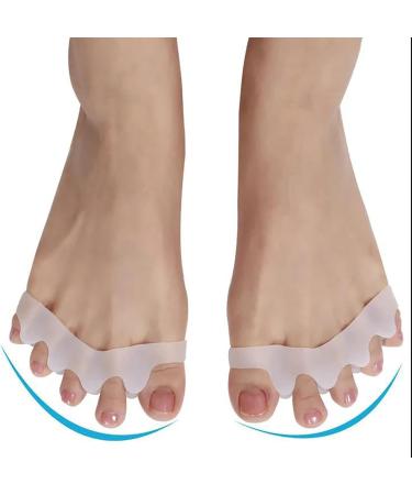 ALINZO Gel Toe Separators - Orthopedic Bunion Corrector for Hallux Valgus - 4pc Set for Women & Men - White Child Size - Buy Online on GoSupps.com