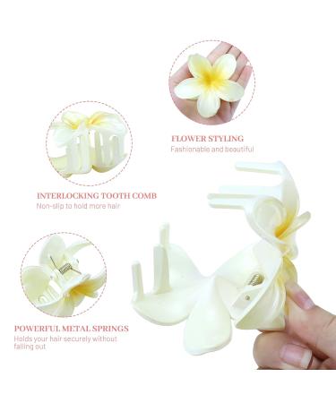 Shop Multi-Colored Plastic Flower Hair Clips - 8 Piece Set | Elegant & Slip-Resistant Hair Accessories for Women & Girls - Buy Online on GoSupps.com