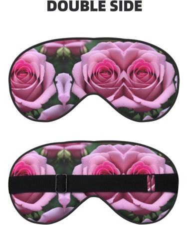 Red Rose Flower Print Double-Sided Eye Mask | Soft & Light Blocking for Better Sleep - International Shipping - Buy Online on GoSupps.com