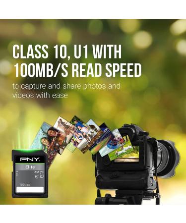 PNY 32GB Elite Class 10 U1 V10 SDHC Flash Memory Card - 100MB/s | Full HD | UHS-I Compatibility - Buy Online on GoSupps.com