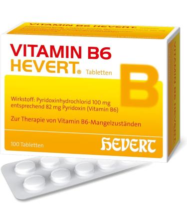 Vitamin B6 Hevert Tablets - 100 Tablets for Energy & Health | International Shipping Available - Buy Online on GoSupps.com