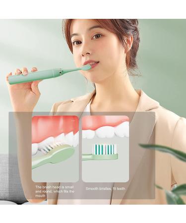Upgrade USB Electric Toothbrush Set - IPX7 Waterproof Smart 5-Speed Timer & 6 Brush Heads for Effective Oral Care (Green - Buy Online on GoSupps.com