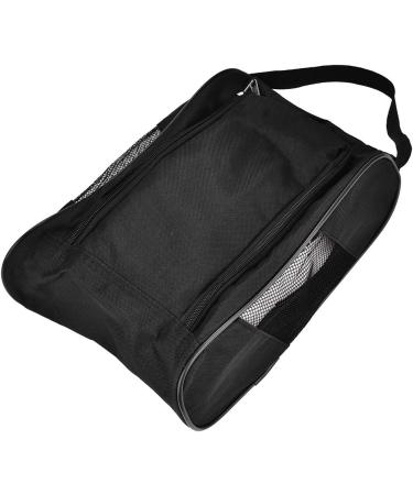 Acogedor Breathable Nylon Golf Shoe Organizer Bag with Double Zipper - Black - Buy Online on GoSupps.com