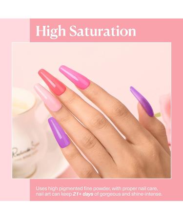 AZUREBEAUTY Spring Dip Powder Nail Starter Kit - 4 Colors Portable Dipping Set - French Nail Art Essential Liquid Manicure - No Lamp Needed - Vitality Girl - Buy Online on GoSupps.com