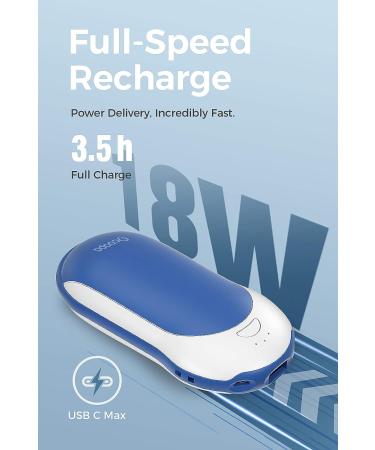 OCOOPA 10000mAh Quick Charge Hand Warmer Power Bank PD - 15hrs Heat, 3 Levels - Camping, Hunting, Golf - Great Gift - Nighttime Blue - Buy Online on GoSupps.com