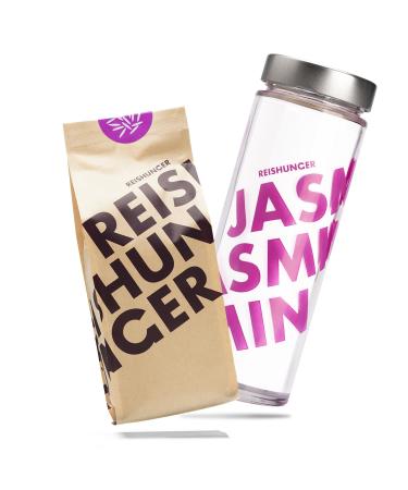 REISHUNGER Jasmine Rice 600 g including rice jar for practical storage pink Jasmine Rice 600g + rice jar