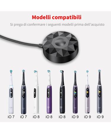 Merom 3768 Electric Toothbrush Charger for Braun Oral-B iO Series 7 8 9 | Magnetic Charging Station Power Supply (Black) - International Shipping Available - Buy Online on GoSupps.com