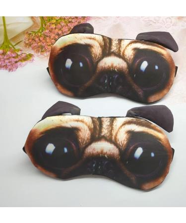 Cute Animal 3D Sleep Eye Mask | Soft Plush Blindfold for Men & Women | Cat Dog Eye Cover for Travel & Napping (2 Pack - Buy Online on GoSupps.com