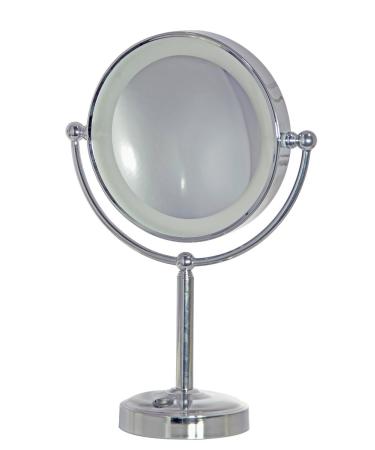 daylight24 Cordless Rechargeable LED Lit 10x Magnifying Make Up Mirror  Chrome Finish