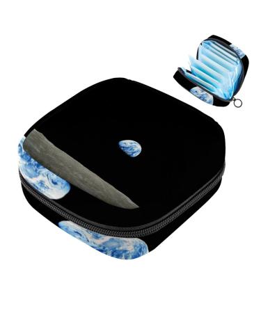 Outer space black women's napkin storage bag portable period pocket for women teenagers girls menstrual cup pocket breastfeeding insert holder