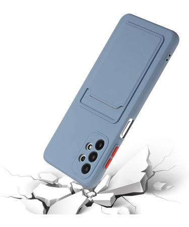 Buy Tivenfezk Nadoli Silicone Case for Samsung Galaxy A73 5G - Ultra Thin Shockproof Scratch-Resistant Wallet TPU Cover with Credit Card Holder - Gray - Buy Online on GoSupps.com