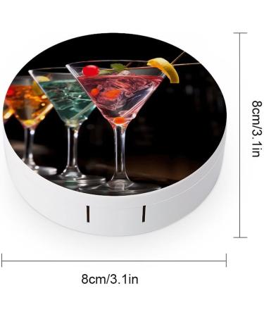 Martini Drink Print Contact Lens Case - Durable Plastic Travel Care Box for International Shipping - Buy Online on GoSupps.com