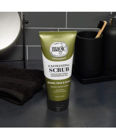 Softsheen-Carson Magic Men's Exfoliating Face Scrub - Cocoa Butter & Cedarwood Oil for Beard, Skin & Scalp - 6.8 fl oz - Buy Online on GoSupps.com
