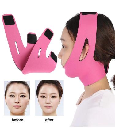 Dueevin Face Lift Bandage - Breathable Facial Lifting Belt & Slimming Mask for Double Chin Reduction | Anti-Fold & Comfortable Rose Red - Buy Online on GoSupps.com