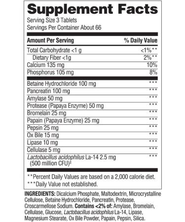 Spring Valley Multi-Enzyme Probiotic 200 Tablets + Vitamin Guide - Boost Digestive Health - Buy Online on GoSupps.com