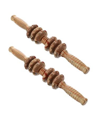 Minkissy massage device with 6 wheels wooden scooters muscle scooters massage tool wooden massage device trigger scratch board tools massage devices hand massager wooden gearbox 4 pieces