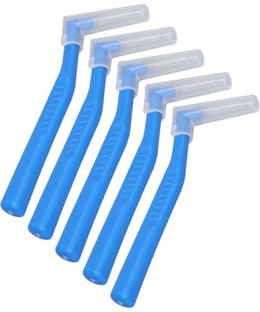 Portable L-Shaped Interdental Brushes - Flexible Nylon Wire Medical Quality 5 Pieces for Dental Care (Blue) - Buy Online on GoSupps.com